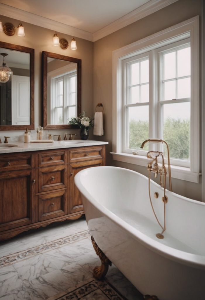 bathroom with hot tub